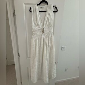 White Abercrombie Midi Dress